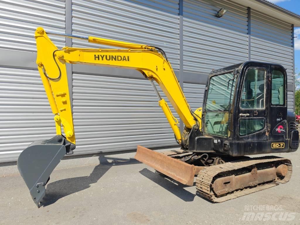 Hyundai R 60-7 小型挖土機/掘鑿機<7t(小型挖掘機)