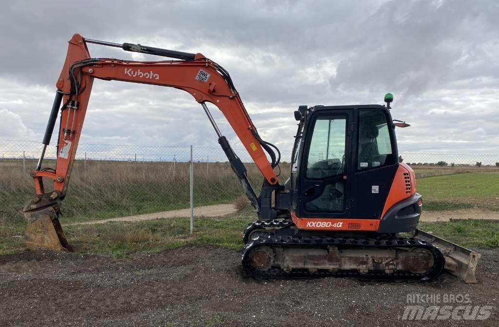 Kubota KX 080-4 中型挖土機/掘鑿機/挖掘機 7t-12t