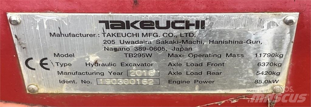 Takeuchi TB 295 W 旋轉式挖土機/掘鑿機/挖掘機