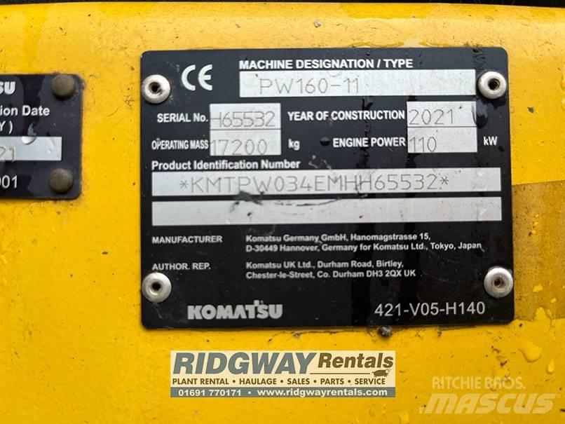 Komatsu PW 160 旋轉式挖土機/掘鑿機/挖掘機