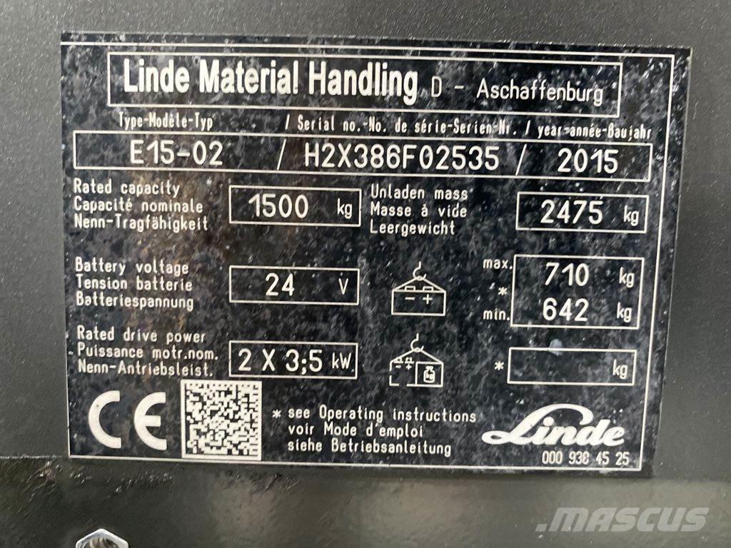 Linde E15-02 電動堆高機
