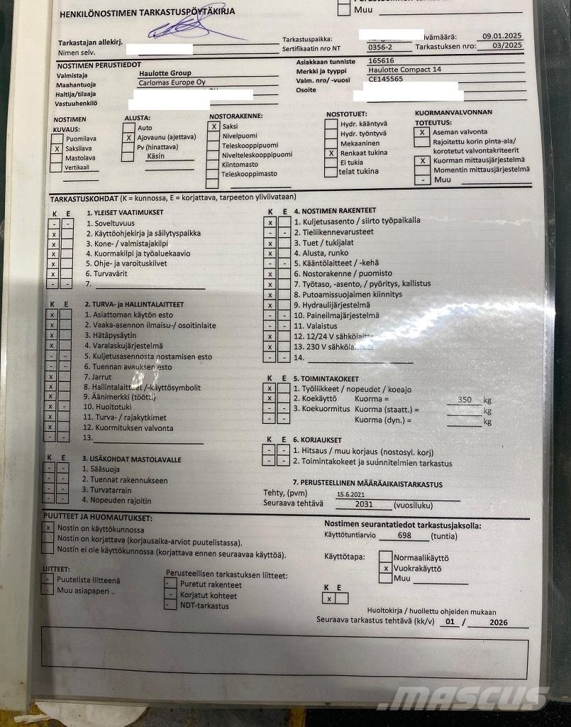 Haulotte Compact 14 剪式升降機