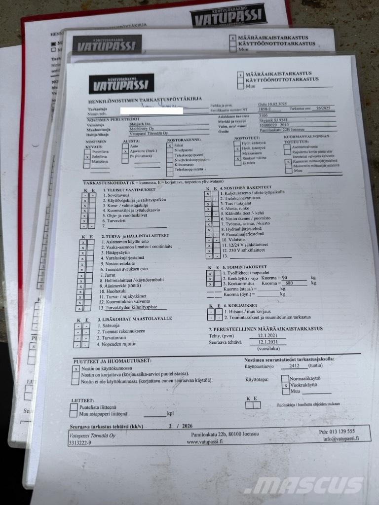SkyJack SJ 9241 剪式升降機