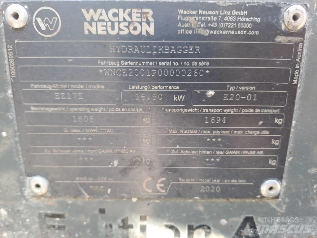 Wacker Neuson EZ17e 履帶式 挖土機/掘鑿機/挖掘機