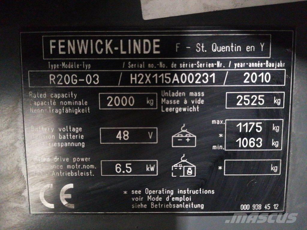 Linde R20G-03 前伸式堆高機(叉車)
