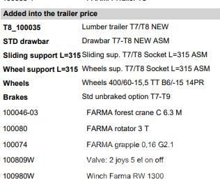 Farma T8 HUGGARVAGN 林業其他機械設備