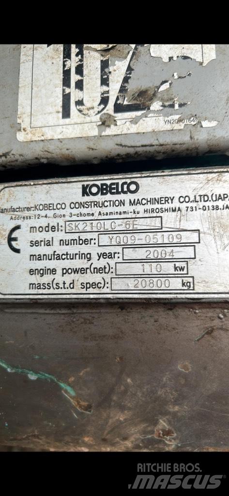 Kobelco SK210 lc 履帶式 挖土機/掘鑿機/挖掘機