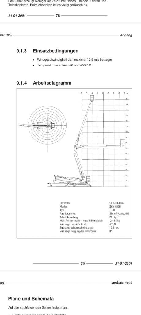 Sky High 1800 拖車裝載高空作業平台