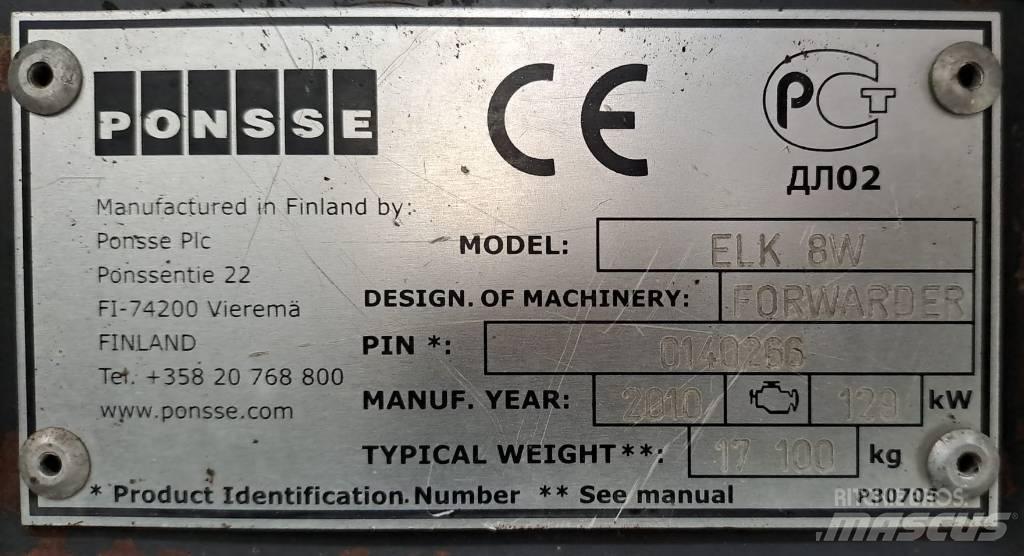 Ponsse Elk 8w 集運機