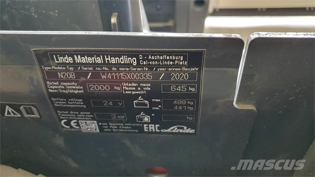 Linde N20B 低架裝載機