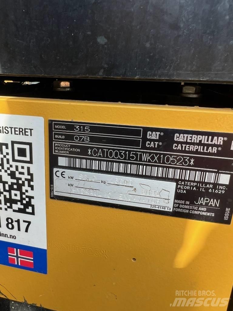 CAT 315 履帶式 挖土機/掘鑿機/挖掘機