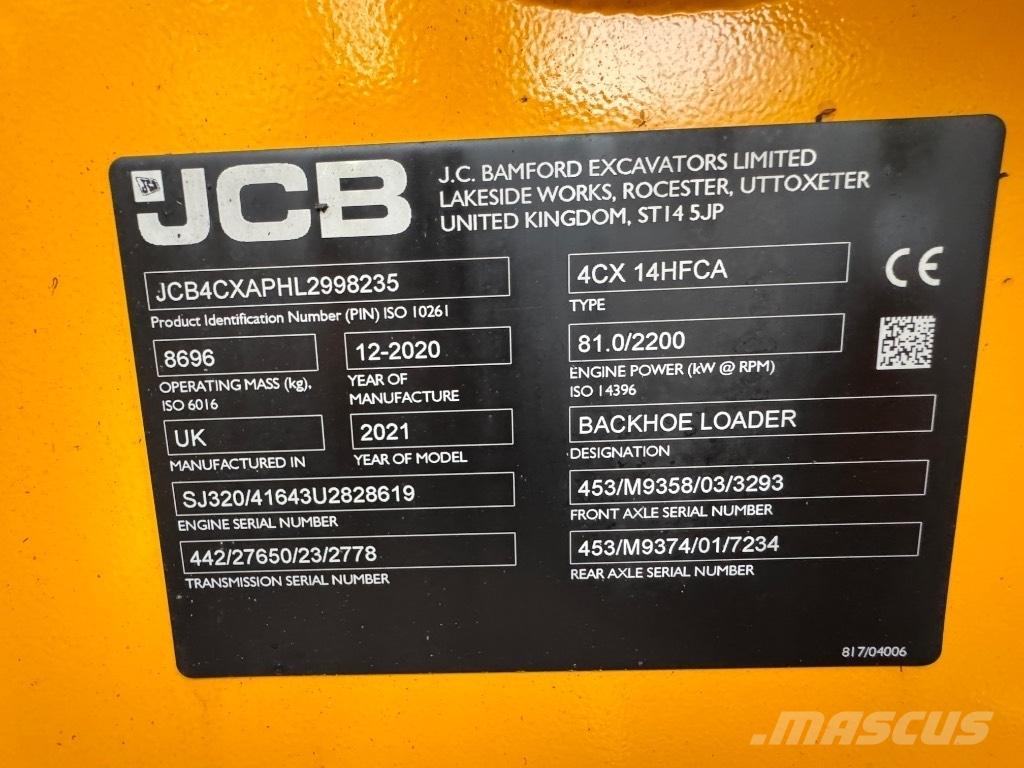 JCB 4 CX 14 反鏟裝載機