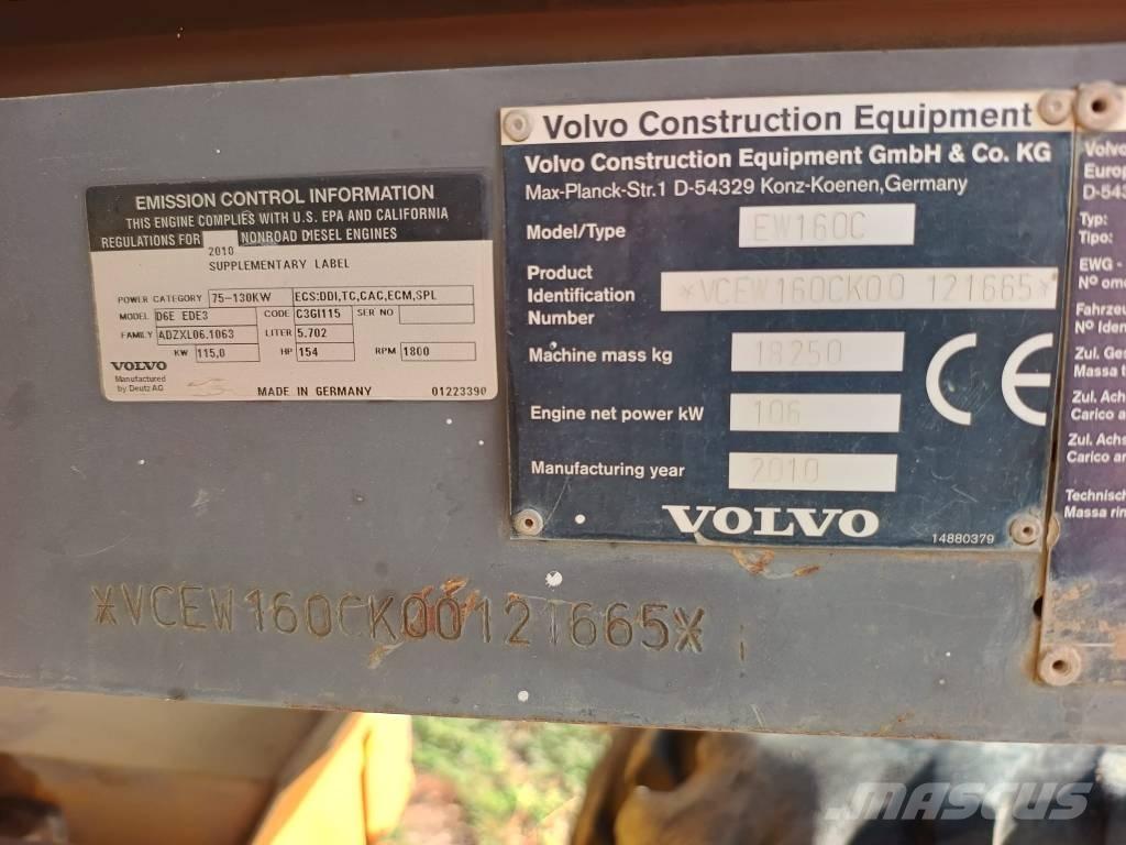 Volvo EW 160 C 旋轉式挖土機/掘鑿機/挖掘機