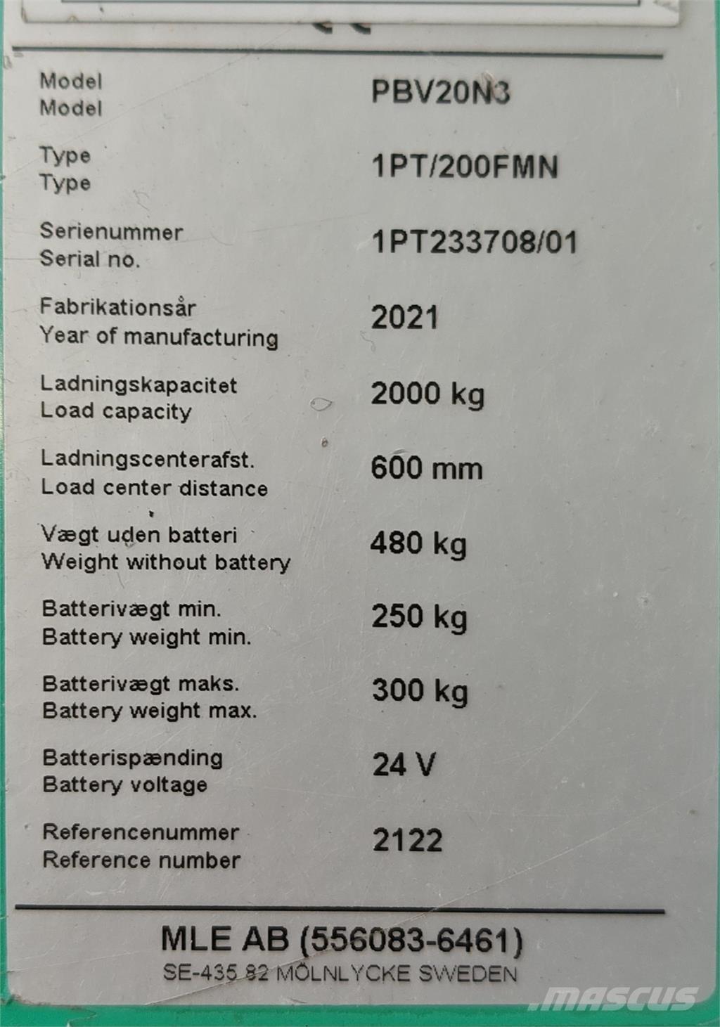 Mitsubishi PBV20N3 平台卡車