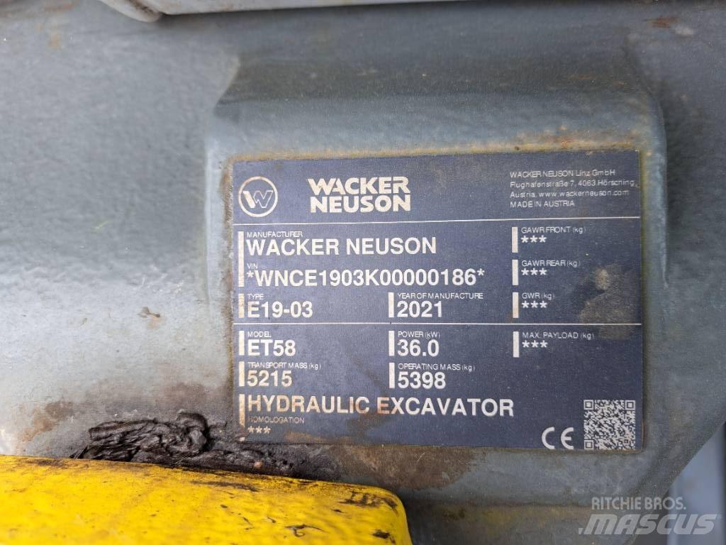 Wacker Neuson ET58 履帶式 挖土機/掘鑿機/挖掘機