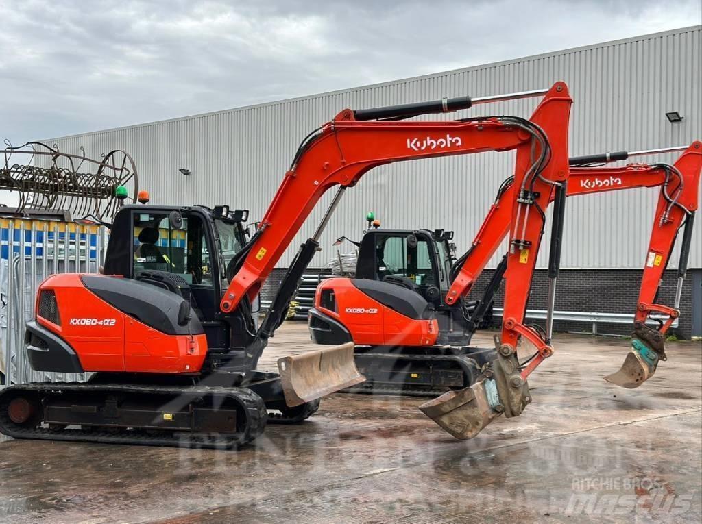 Kubota KX 080-4 中型挖土機/掘鑿機/挖掘機 7t-12t