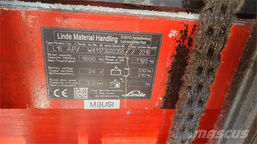 Linde L16AP 行走控制式堆積機