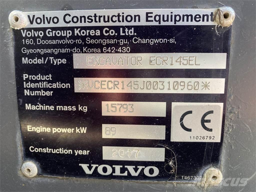 Volvo ECR145EL 履帶式 挖土機/掘鑿機/挖掘機