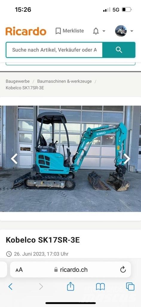Kobelco SK17SR-3E 小型挖土機/掘鑿機<7t(小型挖掘機)