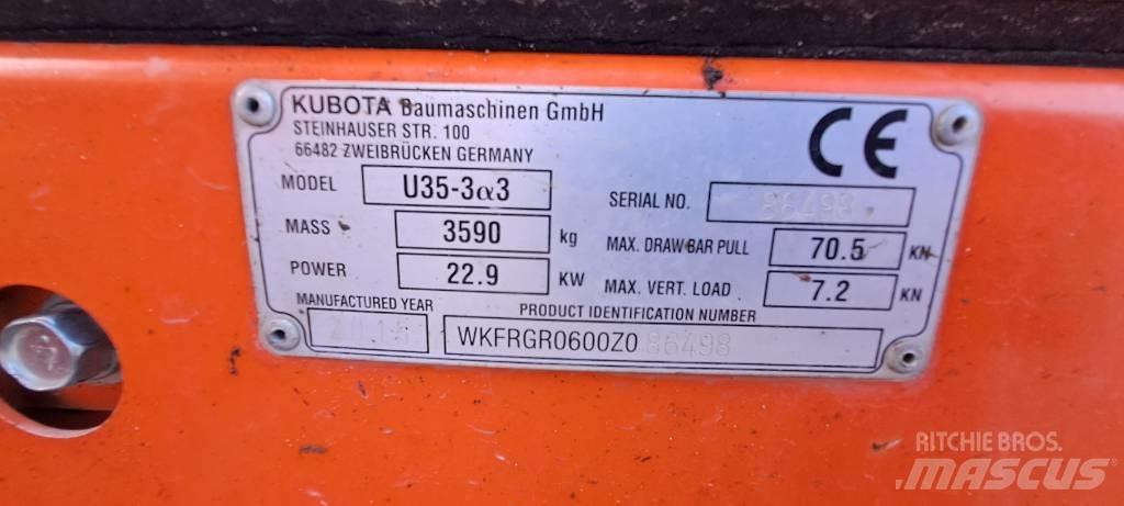 Kubota U35-3A3 小型挖土機/掘鑿機<7t(小型挖掘機)