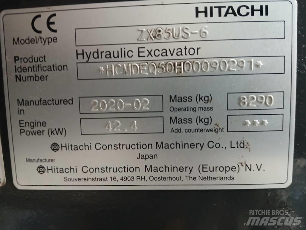 Hitachi ZX 85 US-6 中型挖土機/掘鑿機/挖掘機 7t-12t