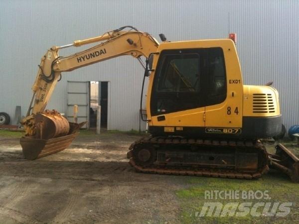 Hyundai R80-7 中型挖土機/掘鑿機/挖掘機 7t-12t