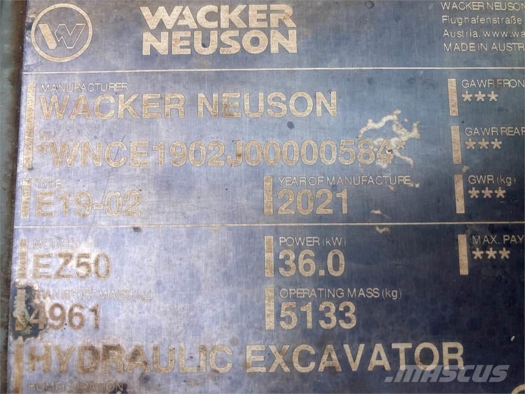 Wacker Neuson EZ50 小型挖土機/掘鑿機<7t(小型挖掘機)