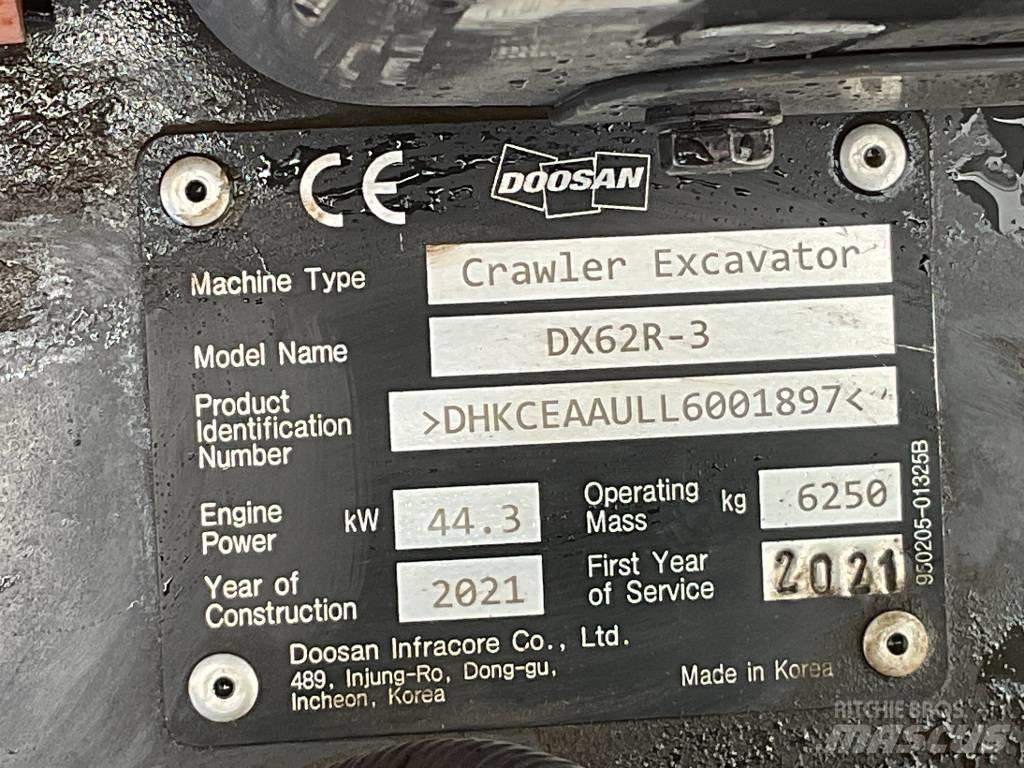 Doosan DX 62 R-3 小型挖土機/掘鑿機<7t(小型挖掘機)