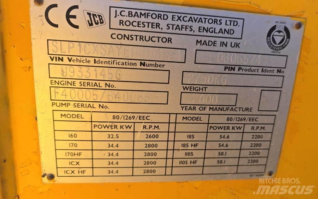 JCB 1 CX 反鏟裝載機