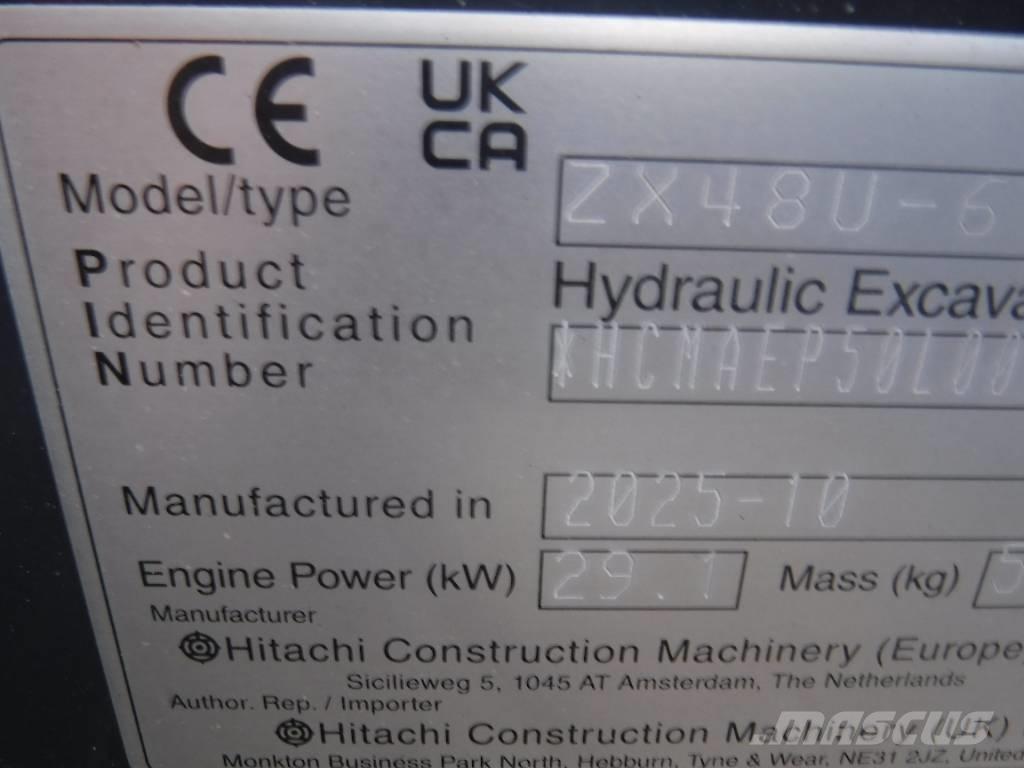 Hitachi ZX 48 U-6 小型挖土機/掘鑿機<7t(小型挖掘機)