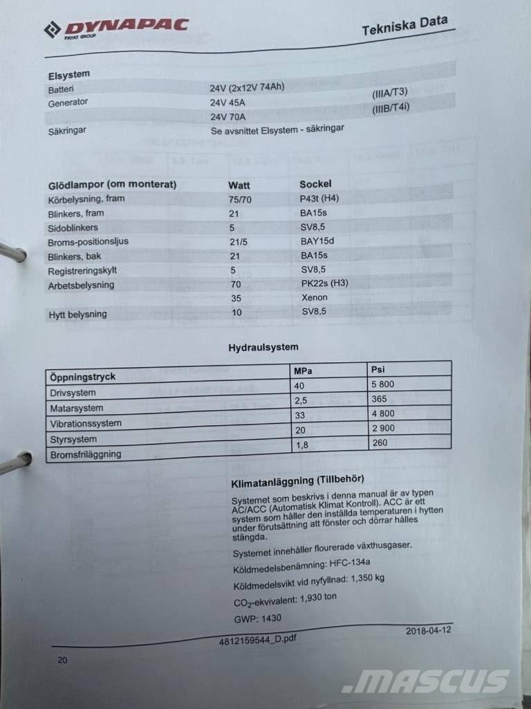 Dynapac CC 424 CHF 單輪滾壓機