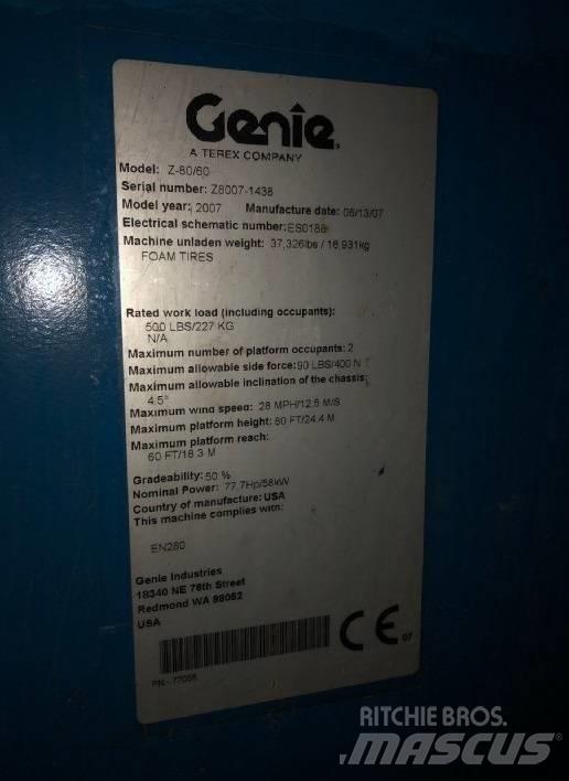 Genie Z 80/60 曲臂高空作業車