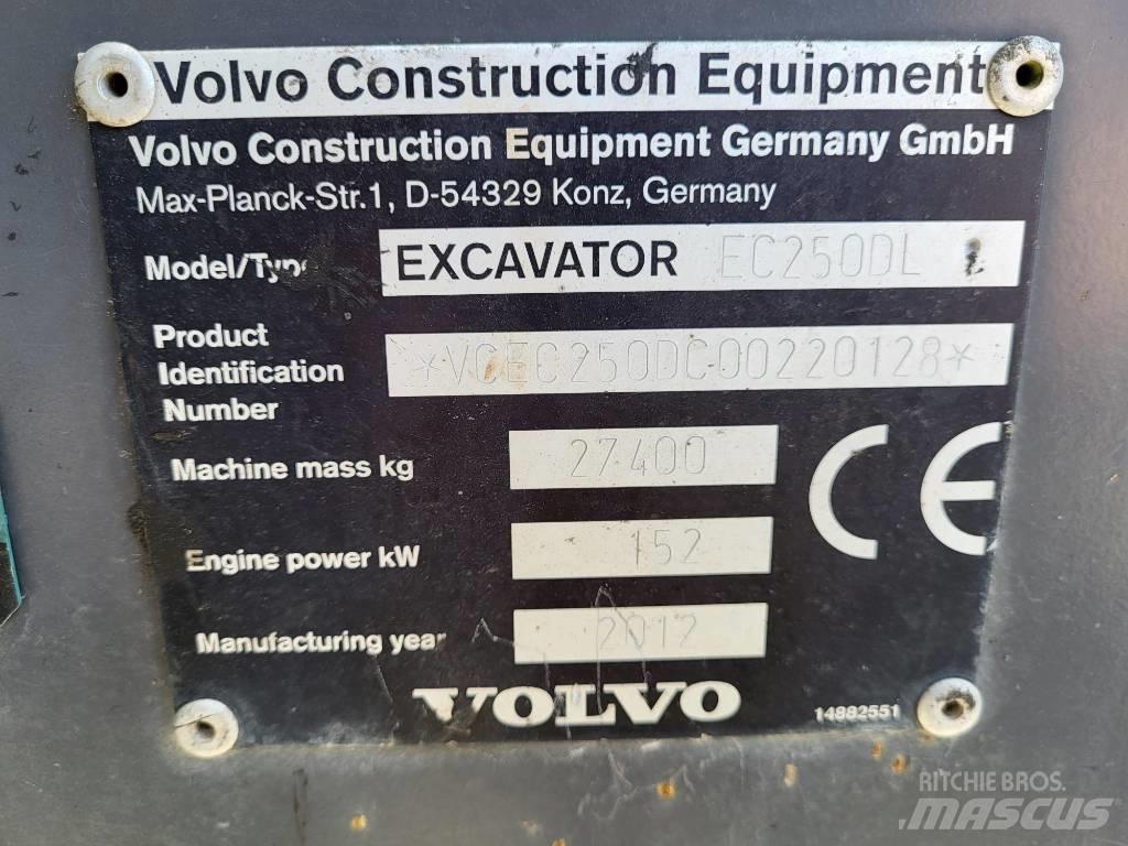 Volvo EC 250 D L 履帶式 挖土機/掘鑿機/挖掘機