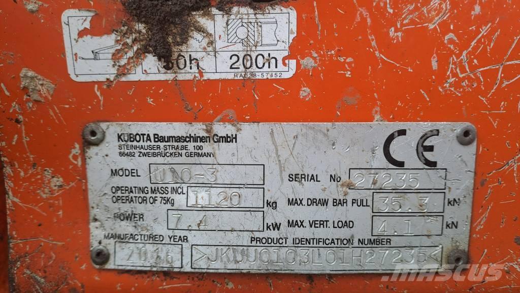 Kubota U 10-3 小型挖土機/掘鑿機<7t(小型挖掘機)