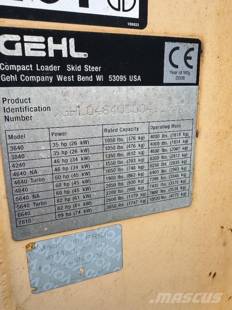 Gehl 4840 滑移轉向裝載機