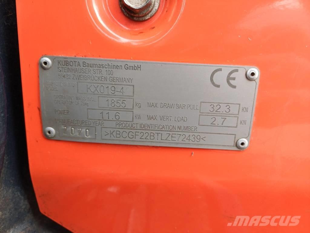 Kubota KX 019-4 小型挖土機/掘鑿機<7t(小型挖掘機)