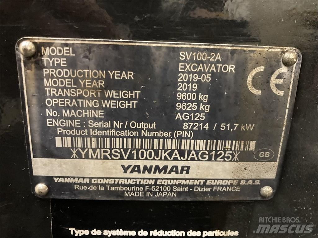 Yanmar SV 100-2A 中型挖土機/掘鑿機/挖掘機 7t-12t
