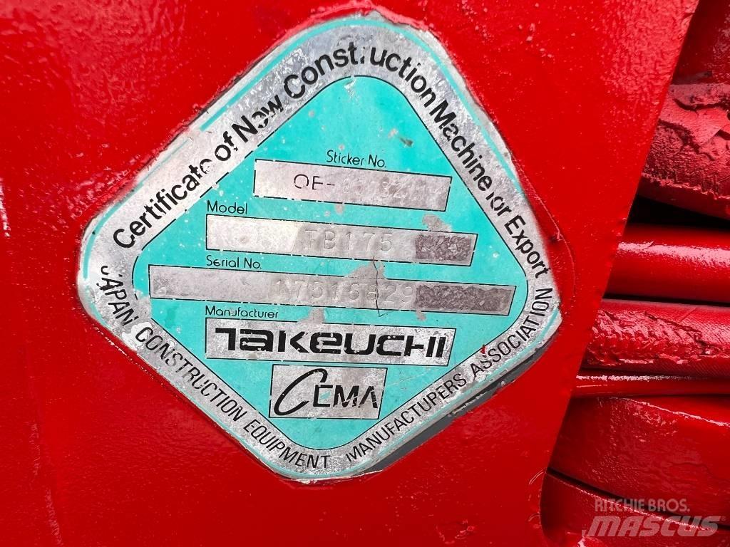 Takeuchi TB175 中型挖土機/掘鑿機/挖掘機 7t-12t