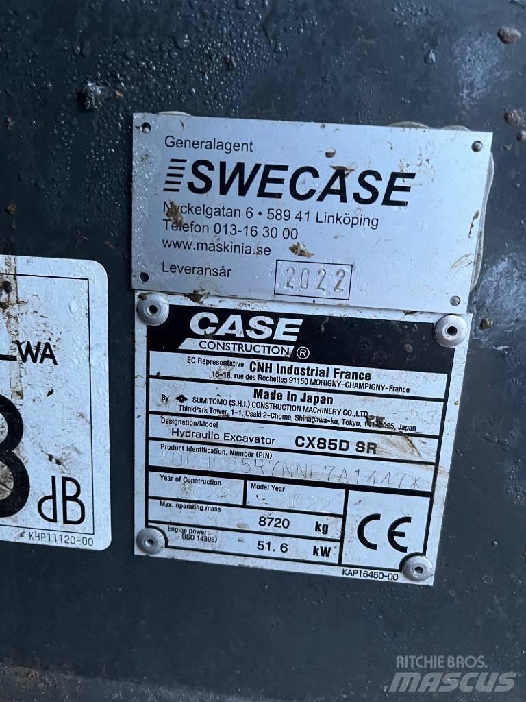 CASE CX 85 D SR 中型挖土機/掘鑿機/挖掘機 7t-12t
