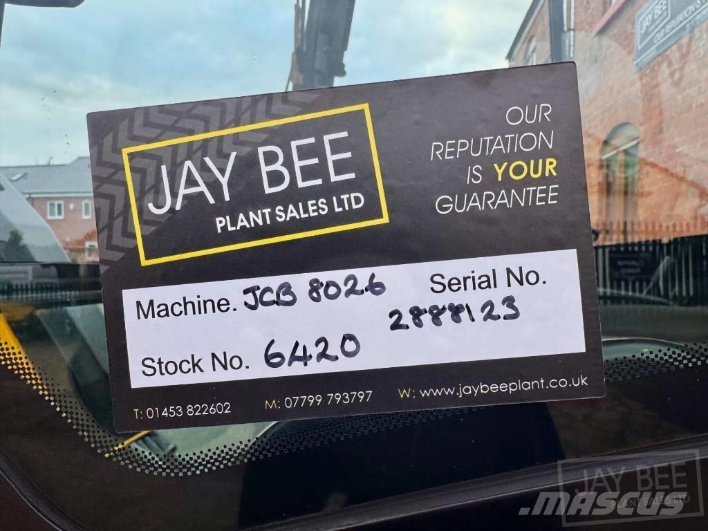 JCB 8026 CTS 小型挖土機/掘鑿機<7t(小型挖掘機)