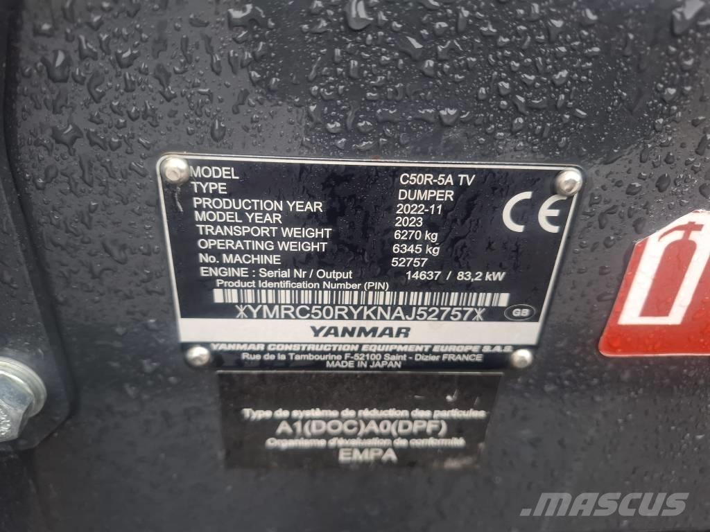 Yanmar C 50 R-5A 履帶式傾卸車/翻斗車