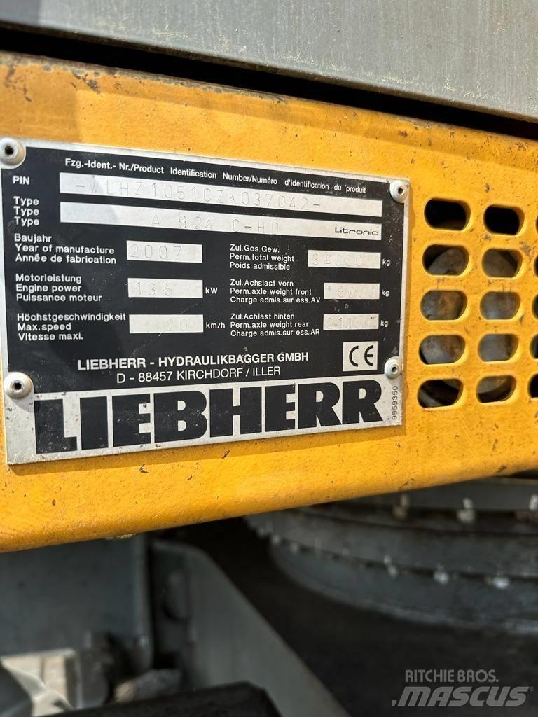 Liebherr A 924C-HD 旋轉式挖土機/掘鑿機/挖掘機