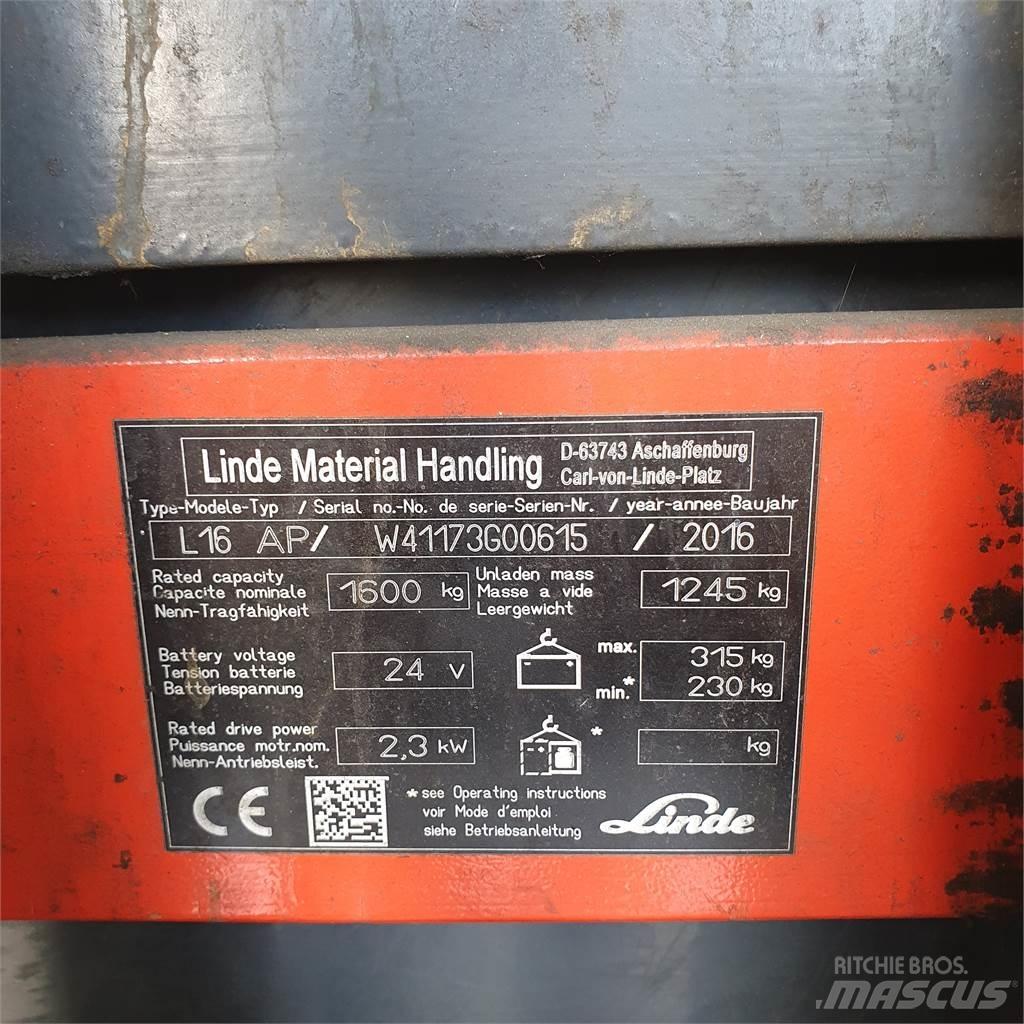 Linde L16AP 行走控制式堆積機