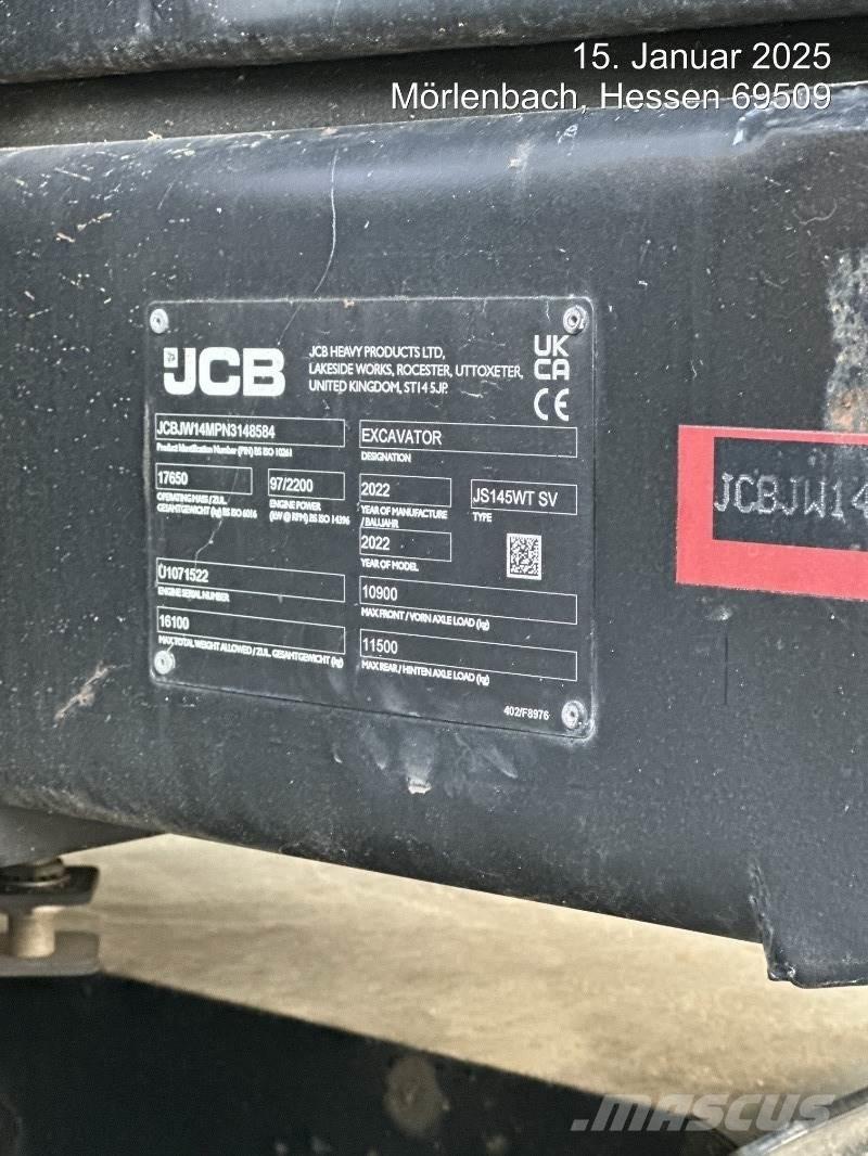 JCB JS145W PLUS 旋轉式挖土機/掘鑿機/挖掘機