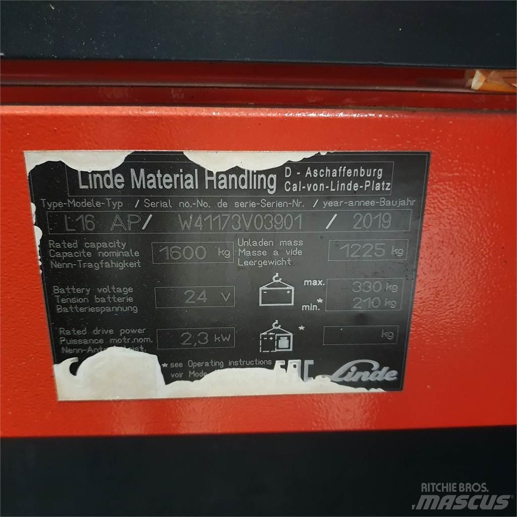 Linde L16APi 行走控制式堆積機