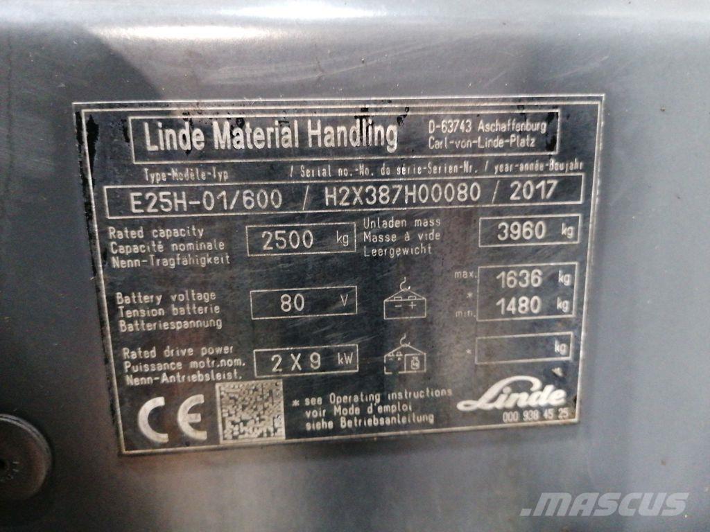 Linde E25H-01/600 電動堆高機