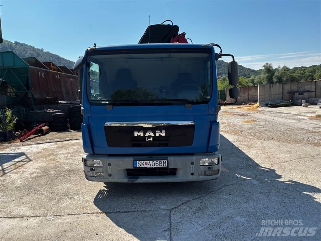 MAN TGL 12.180 + HR 平板式/側卸式卡車