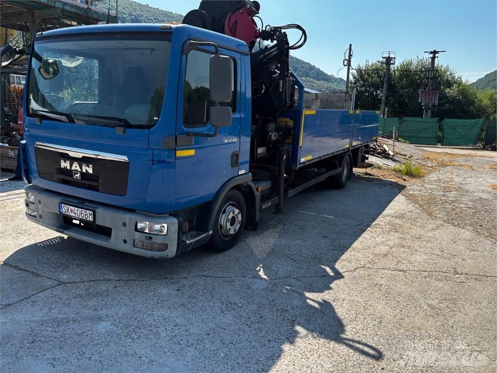 MAN TGL 12.180 + HR 平板式/側卸式卡車