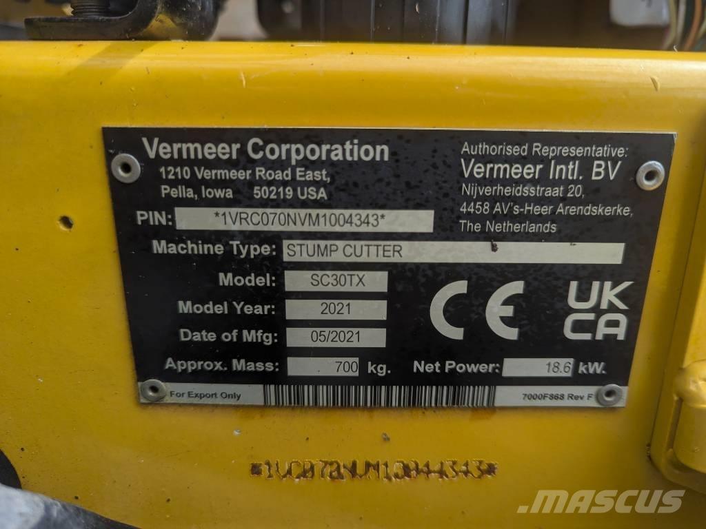 Vermeer SC30TX 樹樁破碎機