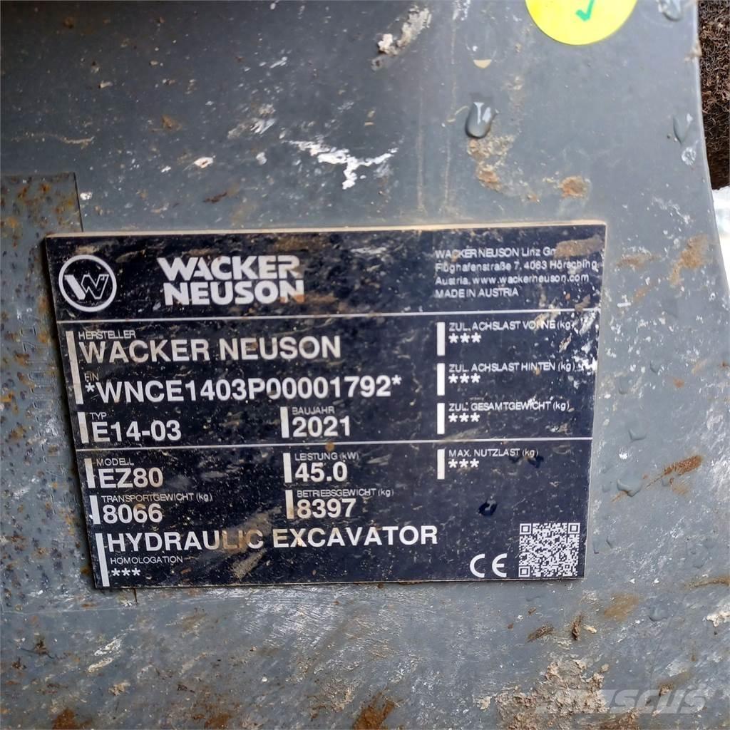 Wacker Neuson EZ80 履帶式 挖土機/掘鑿機/挖掘機